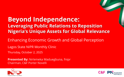 Beyond Independence: Repositioning Nigeria for Global Relevance – Oct. 2025