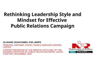 Rethinking Leadership Style and Mindset for Effective PR Campaign – Nov. 2023